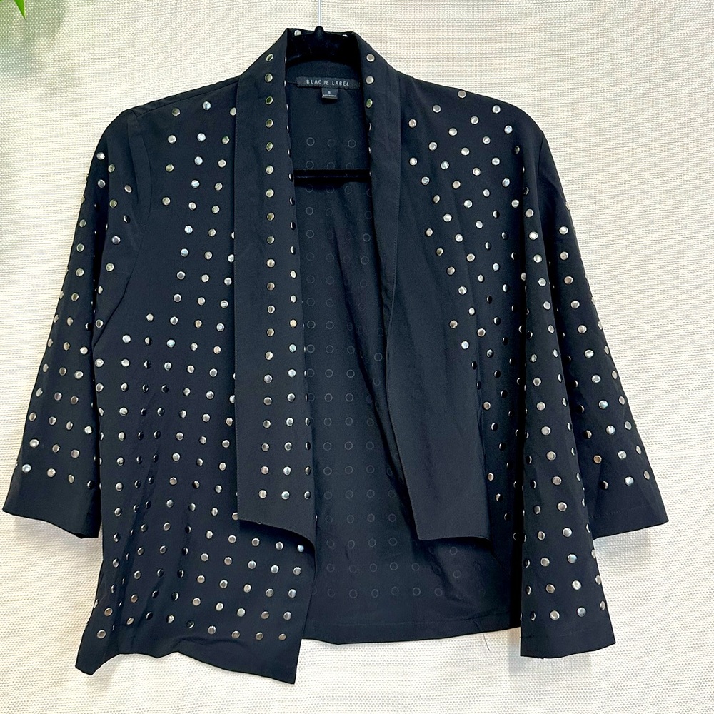 Blaque Label Black Studded Open-Front Jacket